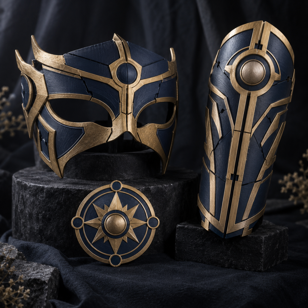 Set di accessori cosplay originali stampati in 3D