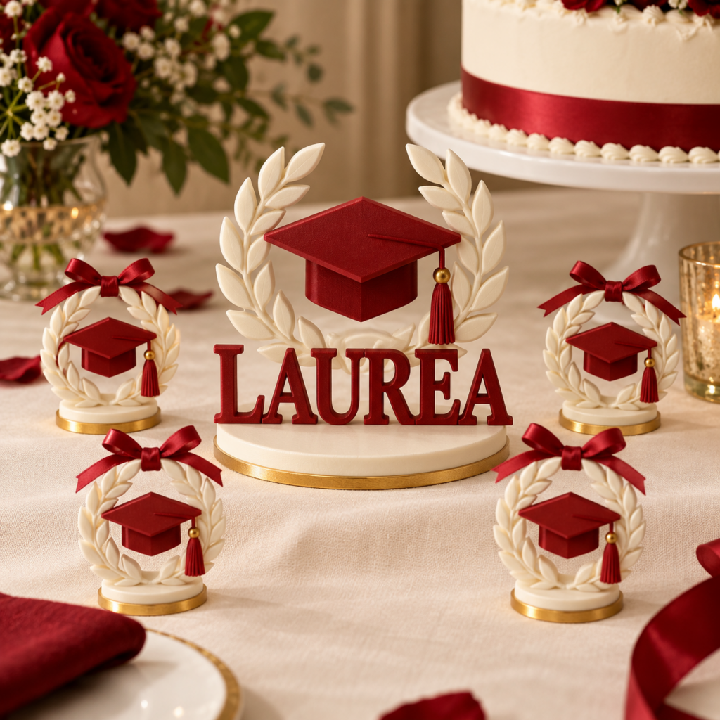 Bomboniere e topper 3D personalizzati per laurea