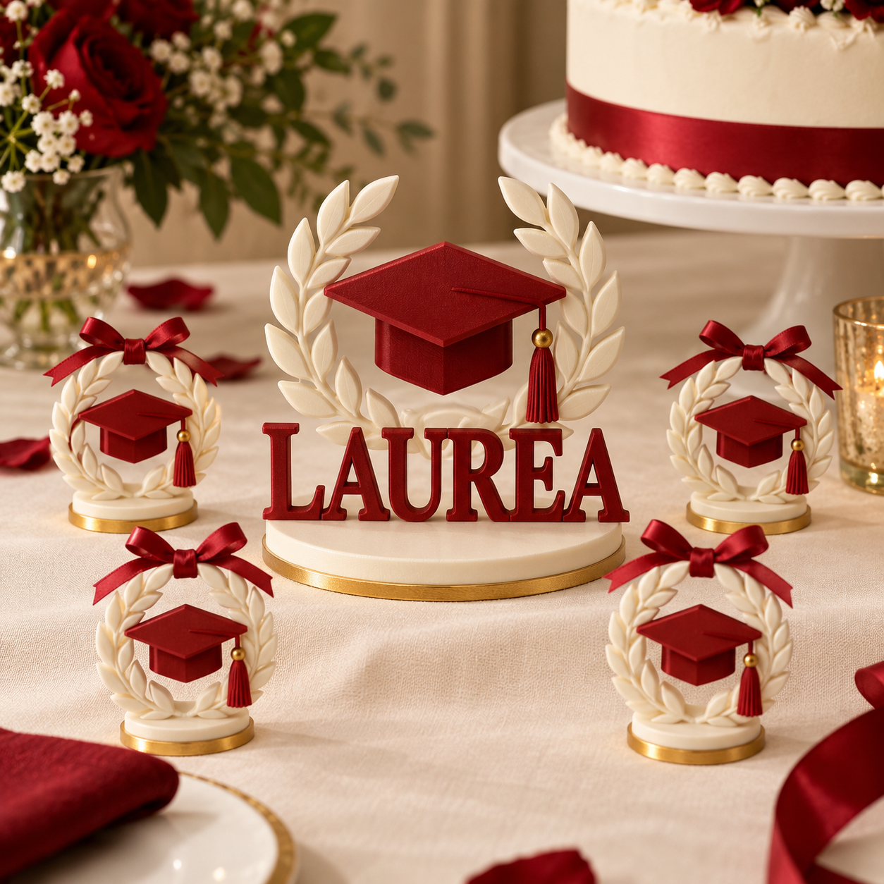 Bomboniere e topper 3D personalizzati per laurea