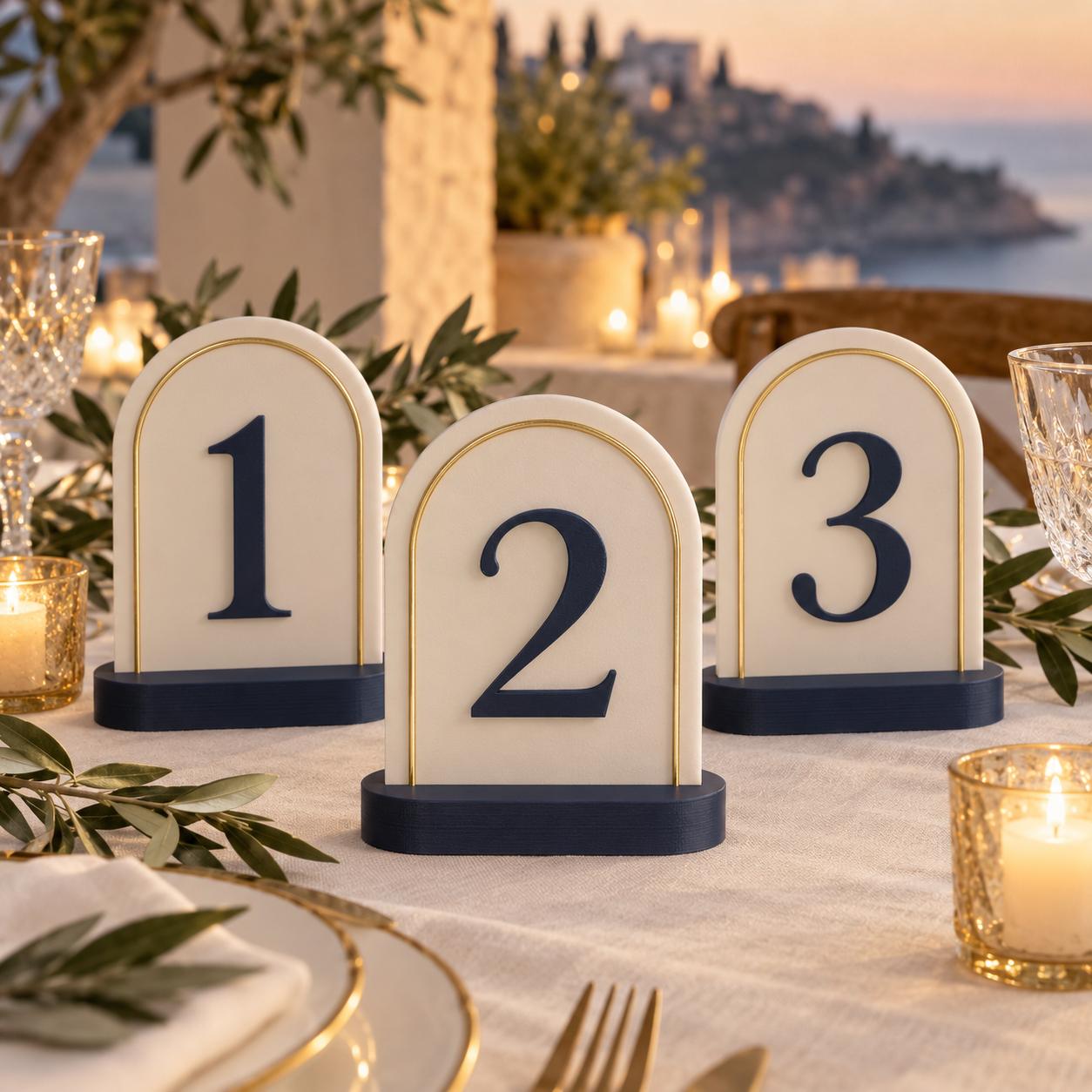 Set di numeri tavolo 3D personalizzati per matrimonio
