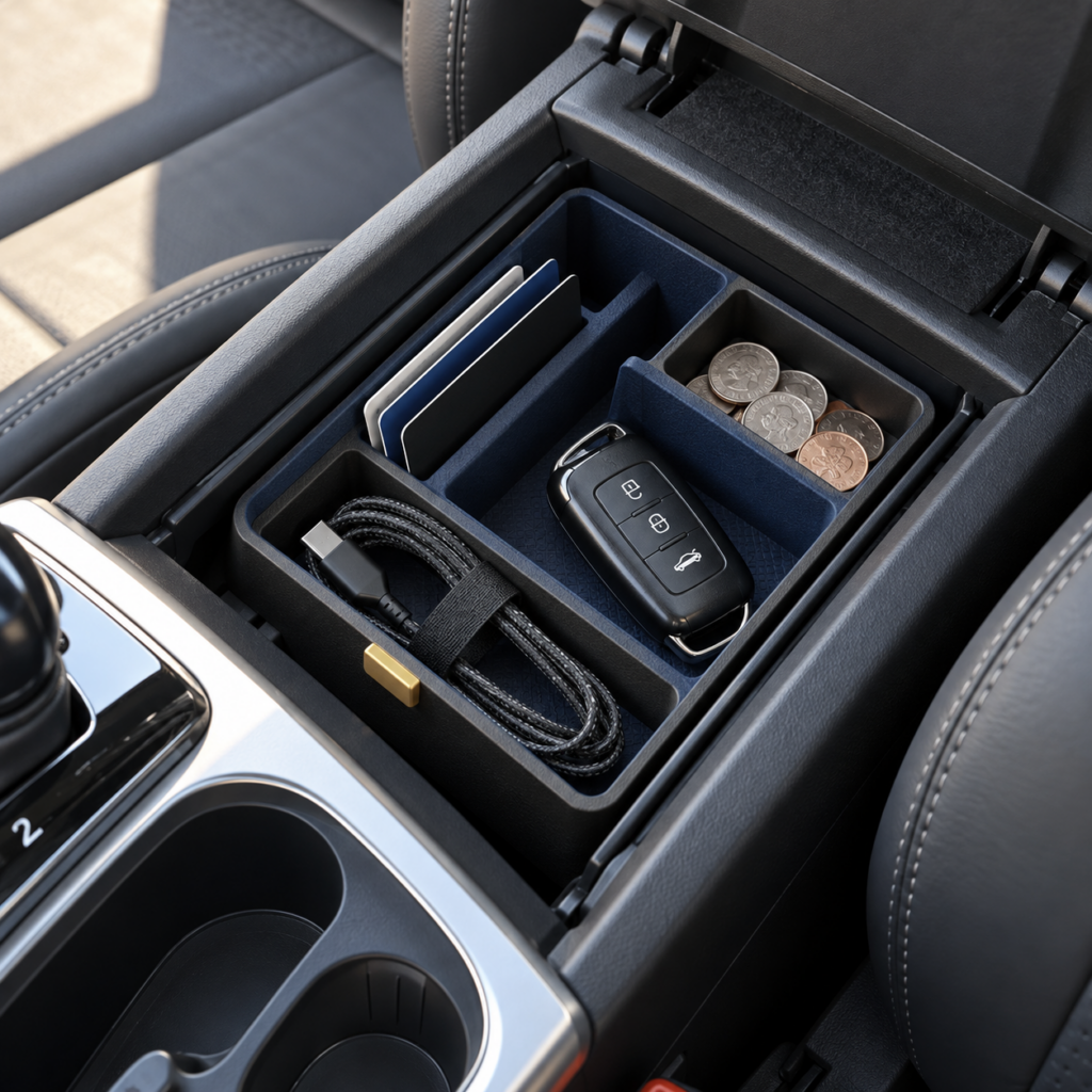 Organizer 3D personalizzato per console auto